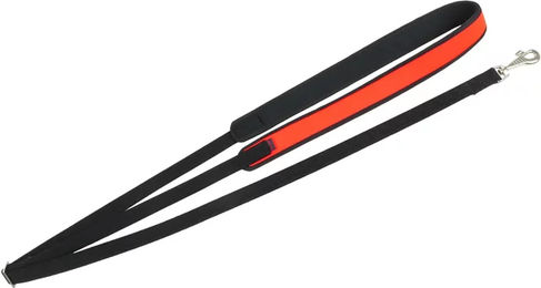 Produktbild von AKAH Anti-Zieh-Hundeleine aus Neopren in Schwarz-Orange für große Hunde