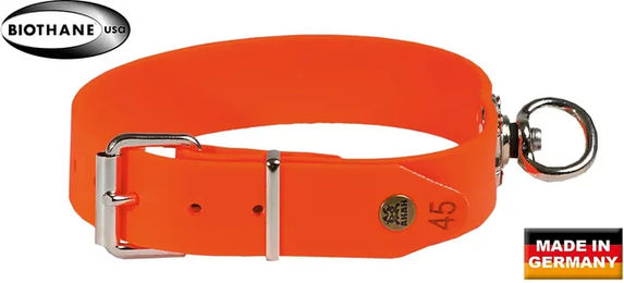 Produktbild von Akah BioThane Tracker Halsband wasserfest 40 cm Rot Orange