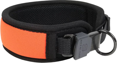 Produktbild von Akah Comfort Hundehalsband wasserfest aus Edelstahl in Schwarz Orange Größe L