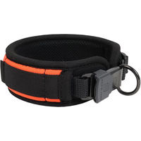 Produktbild von AKAH Comfort Plus Hundehalsband aus Edelstahl in Schwarz-Orange wasserdicht Größe S