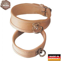 Produktbild von AKAH Erziehungshalsband aus Leder für Hunde in Braun oder Beige 30/40 cm
