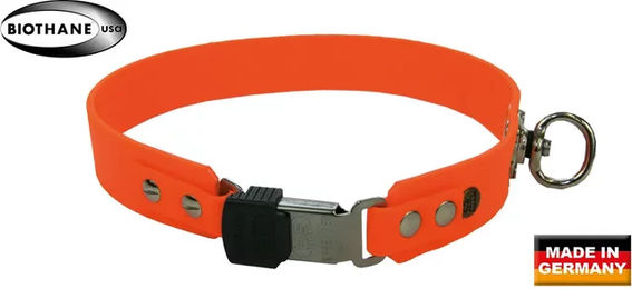 Produktbild von AKAH Erziehungshalsband für Hunde mit Schweißsuche aus Biothane in Orange waterproof
