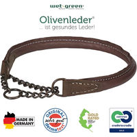 Produktbild von Akah Hundehalsband aus gegerbtem Leder in Braun 45 cm