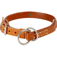 Produktbild von Akah Hundehalsband aus Leder mit Identifikationsschild