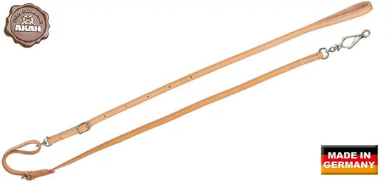 Produktbild von AKAH Hundeleine aus Leder in Natur 14 mm