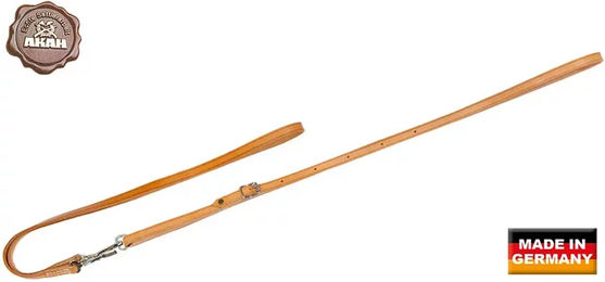 Produktbild von AKAH Hundeleine aus Leder in Orange oder Braun 14 mm