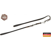 Produktbild von Akah Hundeleine aus veganem Leder in Braun oder Schwarz 160 cm