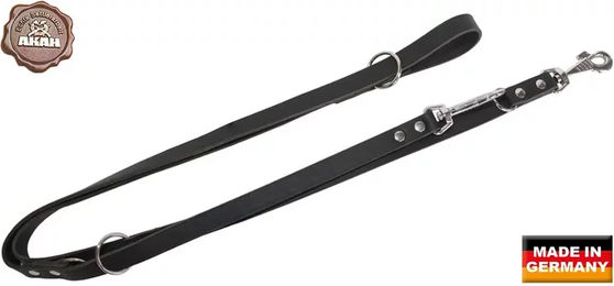 Produktbild von AKAH Leder Führleine für Polizeihunde in Schwarz oder Braun 120 cm