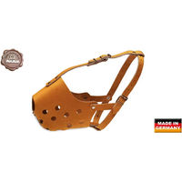 Produktbild von AKAH Leder Maulkorb für Hunde in Braun Taille 9/10