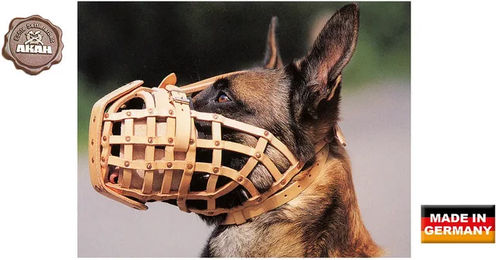 Produktbild von AKAH Leder Maulkorb für Hunde Mechelaar Braun Taille 6