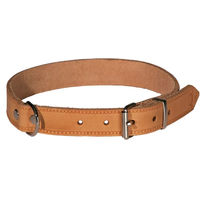 Produktbild von Akah Nietenhalsband aus Leder für Hunde in Braun oder Beige 45 cm