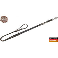 Produktbild von AKAH Police Hundeleine aus Leder in Braun oder Schwarz 205 cm