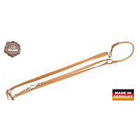 Produktbild von AKAH Umhängeleine mit Halsung aus Leder in Braun 10 mm breit