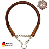 Produktbild von Akah Yakhäut Velours-Hundehalsband aus Leder Braun 40 cm