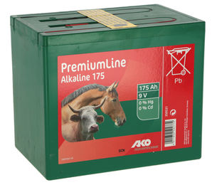 Produktbild von AKO 9 Volt Alkaline Trockenbatterie 175 Ah Weidezaunbatterie für Elektrozaun kadmiumfrei und quecksilberfrei - 175 Stk.