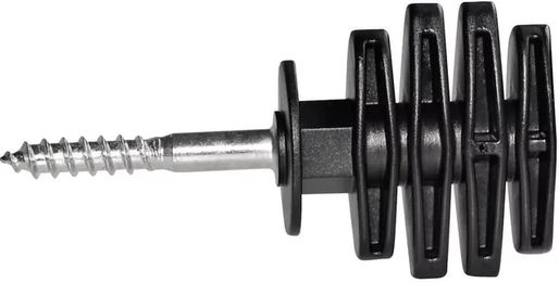 Produktbild von AKO Aufrollisolator mit 37-mm-Halterung aus Kunststoff Schwarz 25 Stück