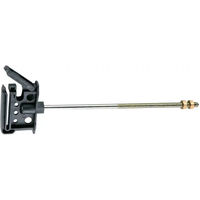 Produktbild von AKO Clip-Spacer-Isolator mit filetiertem Schaft und 200mm-Halterung aus Kunststoff Schwarz Silber 10 Stück