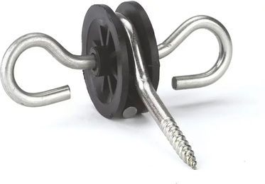 Produktbild von AKO Doppelte drehbare Türisolatoren aus Metall Schwarz 10er Pack