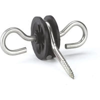 Produktbild von AKO Doppelte drehbare Türisolatoren aus Metall Schwarz 10er Pack