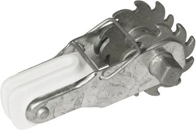 Produktbild von AKO Drahtspanner Metall mit Isolator in Silber und Weiß