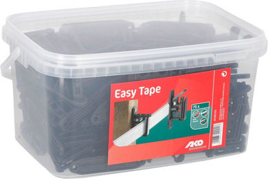 AKO Easy-Tape Klippisolatoren für Band und Seil aus Kunststoff Schwarz 75 Stück im Eimer – Bild 1 von 8