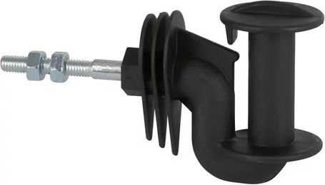 Produktbild von AKO Eckzaun Isolatoren für elektrisches Zaunband aus Kunststoff in Schwarz 10 Stück