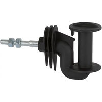 Produktbild von AKO Eckzaun Isolatoren für elektrisches Zaunband aus Kunststoff in Schwarz 10 Stück