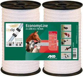 AKO EconomyLine Zaunband Set aus zwei Rollen Weiß – Bild 1 von 1