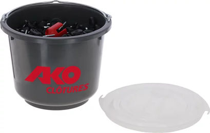 Produktbild von AKO Elektrozaun-Isolatoren mit Schrauberspitze aus Kunststoff im Jumbo-Eimer 250 Stück
