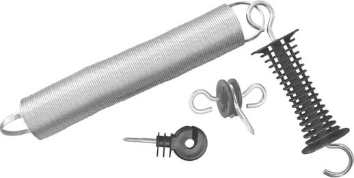 AKO Elektrozaun Kit mit Feder und Isolator in Schwarz und Silber – Bild 1 von 1