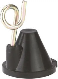 Produktbild von AKO Ersatzisolator mit Öse für ovale Pfähle aus Kunststoff Schwarz 25 Stück