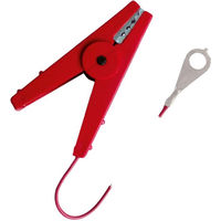 Produktbild von AKO Fencing Zaunanschlusskabel mit M8-Öse und Kabelklemme in Rot 100 cm aus Edelstahl