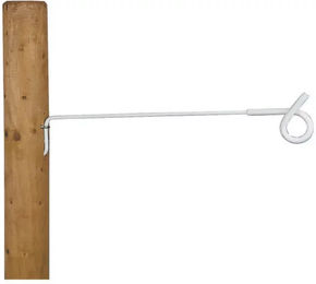 Produktbild von AKO Ösen-Spreiz-Isolator mit 40 cm Stütze aus Kunststoff in Weiß 10er Packung
