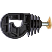 Produktbild von AKO Premium Kombi-Isolatoren mit 37-mm-Halterung aus Kunststoff Schwarz 35 Stück