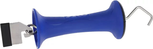 Produktbild von AKO Premium Türgriff mit 20 mm Bandverbinder Litzclip in Blau aus Kunststoff