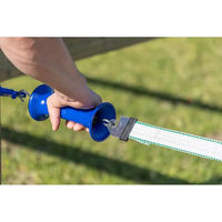 Produktbild von AKO Premium Türgriff mit 40 mm Bandanschluss und Litzclip in Blau aus Kunststoff