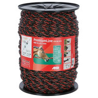Produktbild von AKO PremiumLine Weidezaunseil mit Edelstahlleiter in Orange/Braun 400 m