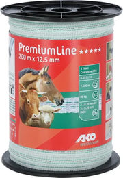 Produktbild von AKO PremiumLine Zaunband aus Metall in Weiß und Silber