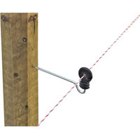Produktbild von AKO Ringförmiger Spreizisolator mit 22-cm-Halterung aus Kunststoff Schwarz 10er Pack