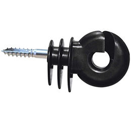 AKO Ringisolator Easy Drill EDX Schwarz 75 Stück Set mit Schraubspitze für Holzzäune – Bild 1 von 8