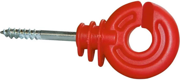 Produktbild von AKO Ringisolatoren Schraube 5 mm aus Kunststoff in Rot für Hühnerstall-Zubehör 50 Stück