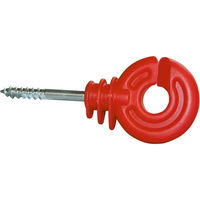 Produktbild von AKO Ringisolatoren Schraube 5 mm aus Kunststoff in Rot für Hühnerstall-Zubehör 50 Stück