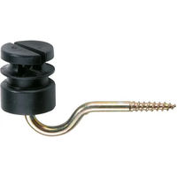 Produktbild von Ako Schraubenschlitzisolatoren 5,3mm aus Kunststoff Schwarz 30 Stück