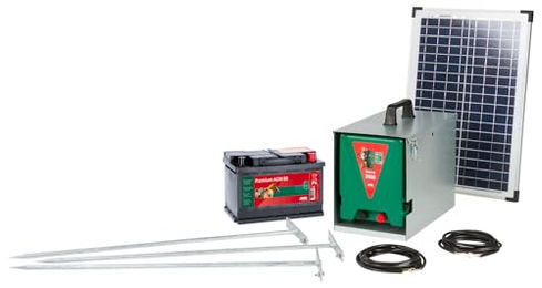 AKO Starterset Savanne 3000 Elektrozaungerät Set mit 25 Watt Solarmodul und Solar-Laderegler – Bild 1 von 4