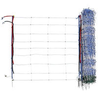 Produktbild von AKO TitanNet Premium Vario Weidezaun Weiß/Blau 50 m x 122 cm mit 14 Pfählen und Einzelspitze