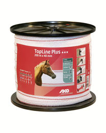 AKO Weidezaunband TopLine Plus TriCOND weiß rot 40 mm 200 m - 200 m – Bild 1 von 13