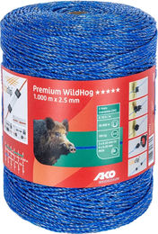 AKO Weidezaunlitze Premium WildHog Blau 1000 m Elektrozaunlitze aus Edelstahl – Bild 1 von 5