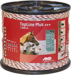 Produktbild von AKO Weidezaunlitze TopLine Plus aus Metall in Weiß Rot Bunt
