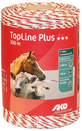 Produktbild von AKO Weidezaunlitze TopLine Plus aus Metall in Weiß Rot oder Bunt
