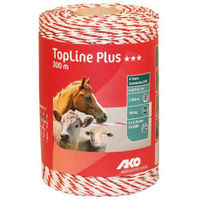 Produktbild von AKO Weidezaunlitze TopLine Plus aus Metall in Weiß Rot oder Bunt
